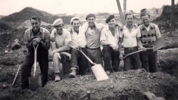 Irish diggers in Stevenage, mid 1950s.