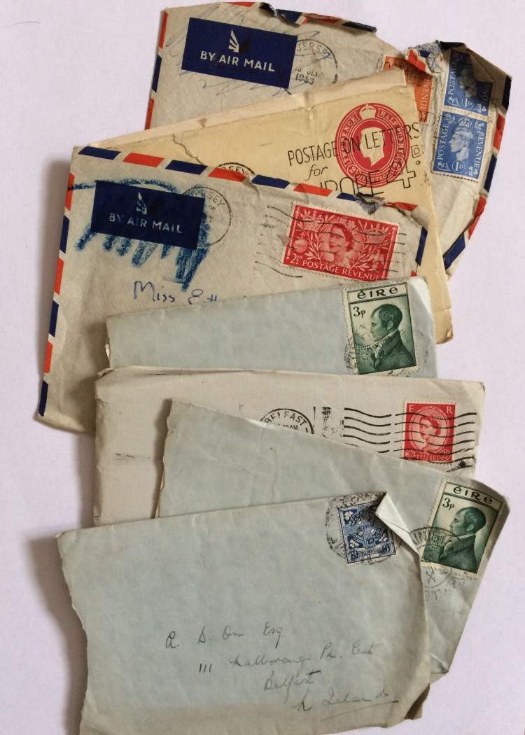 Letters sent between Ireland and Britain during the 1950s.